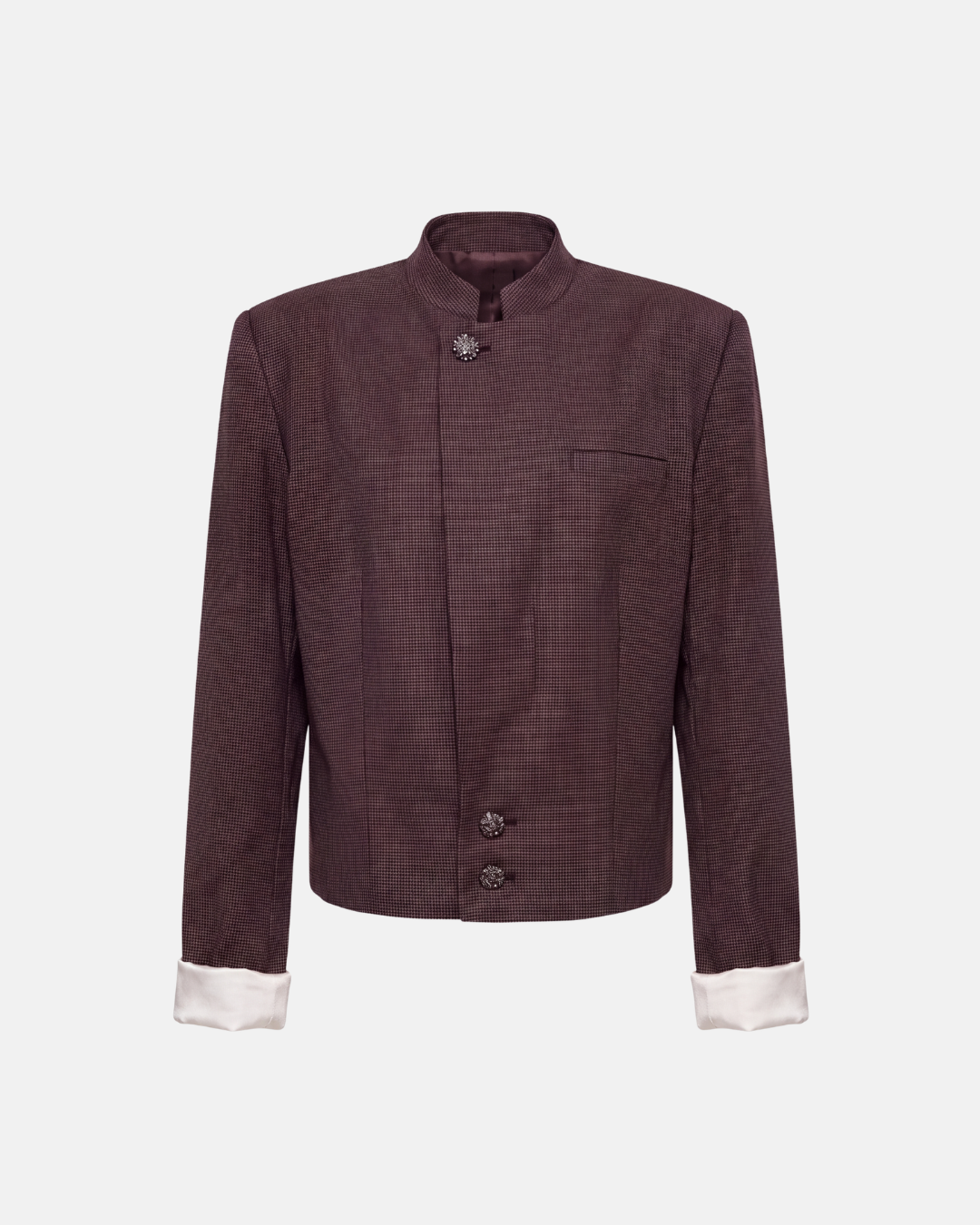 Freigestellte Aufnahme des karierten Blazers.