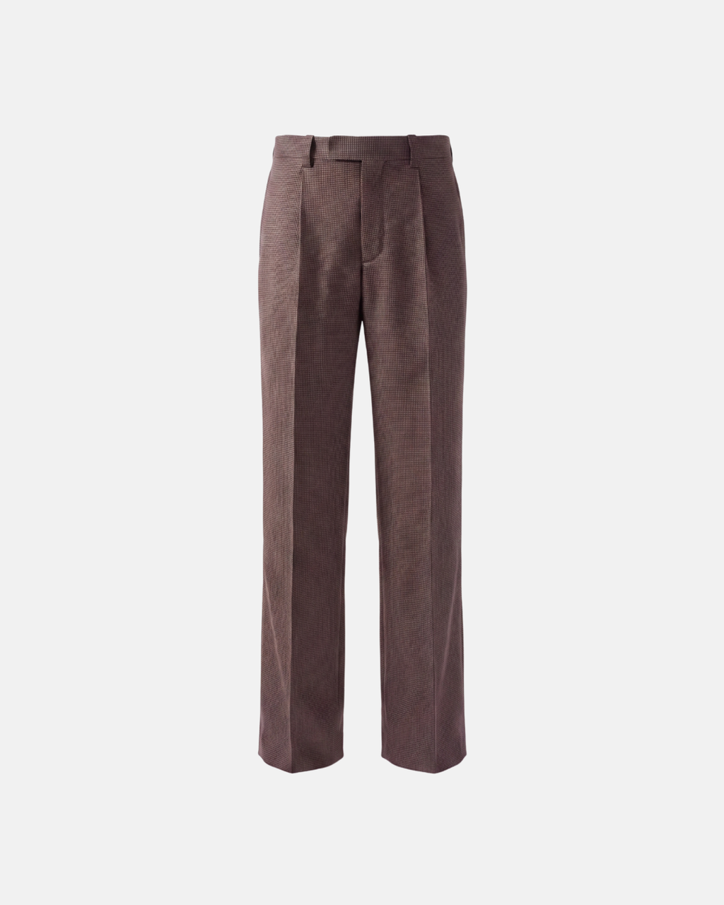 Freigestellte Bundfaltenhose kariert, straight leg.